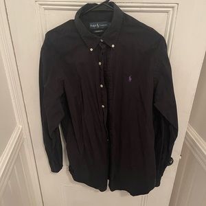 Ralph Lauren Men's Large Classic Fit black button down shirt!